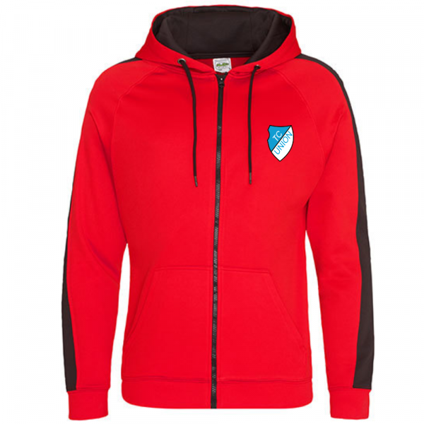 TC Union Zip-Hoodie rot/schwarz
